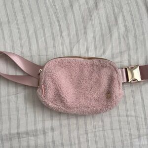 Pink Sherpa Lululemon Fanny pack